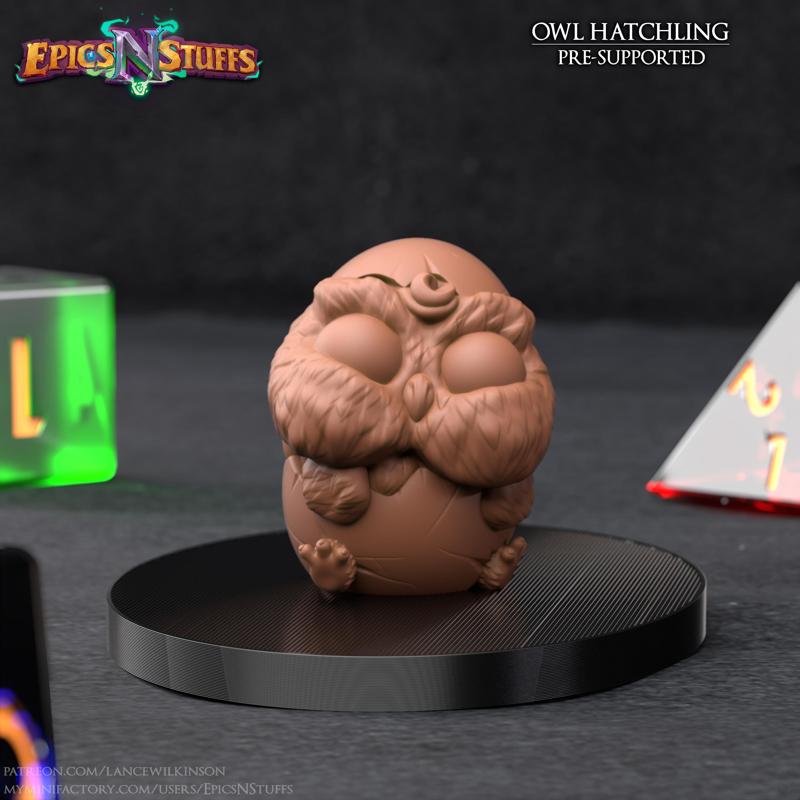 Owlkin Hatchling Miniature - Pre-Supported