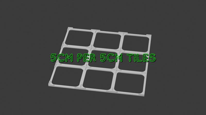 TileBoard 3x3 grid (for 5cm x 5cm Tiles)