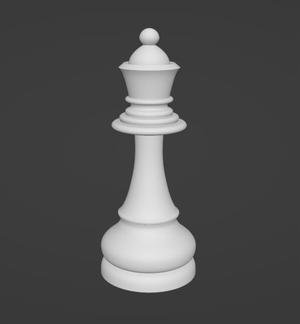 Classic Chess Queen – 3D Model Piece