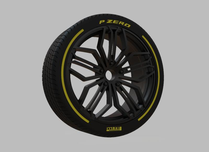Miniature Enkei CUV Rim & Tire