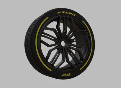 Miniature Enkei CUV Rim & Tire