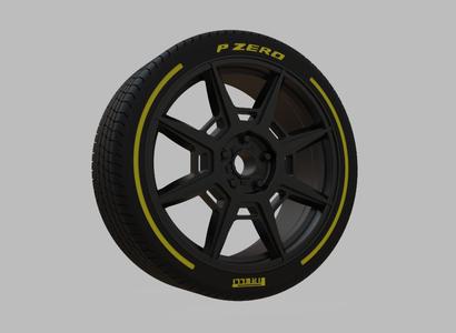 Miniature Enkei Storm Rim & Tire