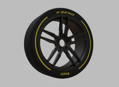 Miniature Enkei SS05 Rim & Tire