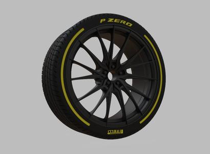 Miniature Vossen HF-4T Rim & Tire