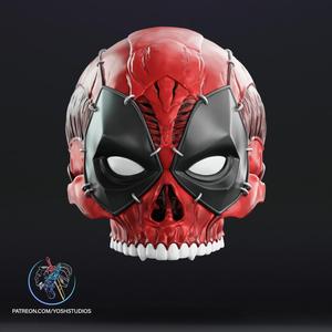 Skullified Deadpool Helmet + Mask 3D Printer File STL
