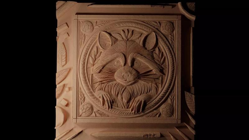Raccoon CNC 3d Print High Relief Sand Casting