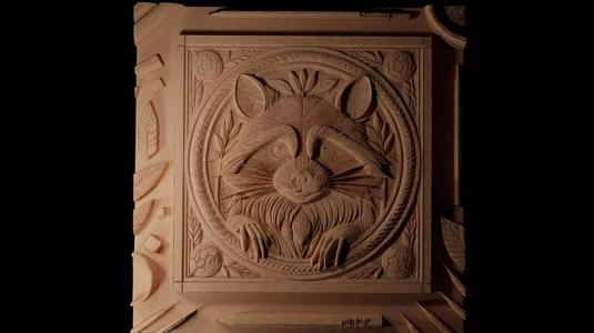 Raccoon CNC 3d Print High Relief Sand Casting
