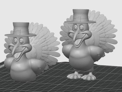 Pilgrim Pair – Legs / No Legs Turkey Figurines