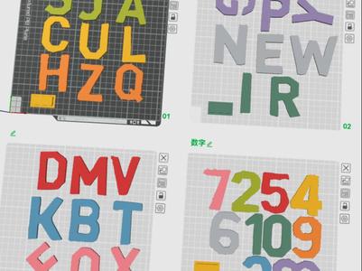Magnetic Numbers-Letters, can be used to make magnetic doorplates, fridge magnets