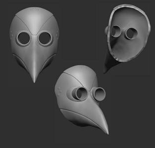 The Plague Doctor Mask 3D STL File | The Plague Inspired Mask Digital File