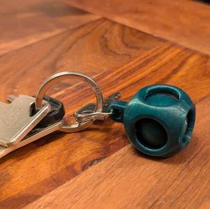 Cube and ball fidget spinner keychain - Print in place