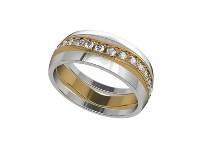 Wedding Set Bands For Marriage Engaged 3D Model -CC78MF 3D Model Collection