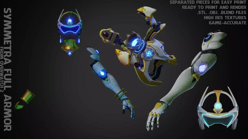 Symmetra Full Armor for Cosplay 3D Model Collection