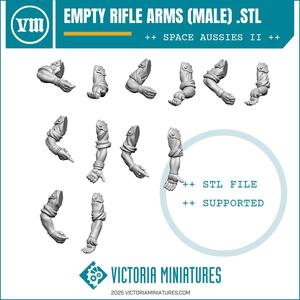 Empty Rolled Sleeve Rifle Arms (Male)