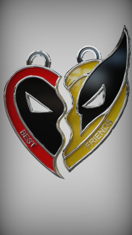 PPC | Wolverine and Deadpool Best Friends Pendant | 3D Printable | STL Files
