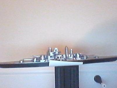 battleship with two giant cannons on each side