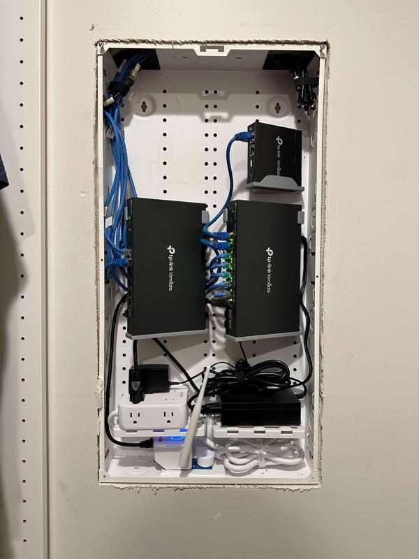 TP-Link Omada brackets for Leviton media enclosure