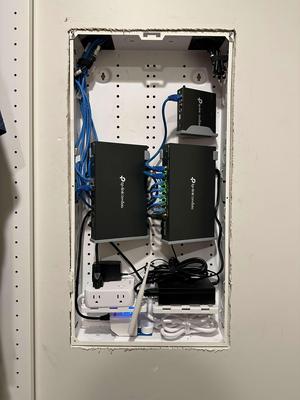TP-Link Omada brackets for Leviton media enclosure