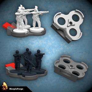 Unit Movement Trays for Infantry with 16mm Round Bases (like the Star Wars Battle of Hoth Board Game)