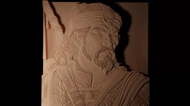 Genghis Khan CNC 3d Print High Relief Sand Casting