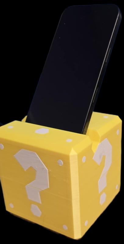 Super Mario Block Phone Stand / Stash Box