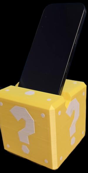 Super Mario Block Phone Stand / Stash Box
