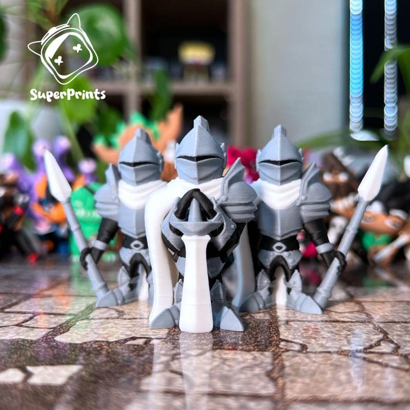 Knights (Guards) - Easy Multicolor FDM RPG Minis (No supports)