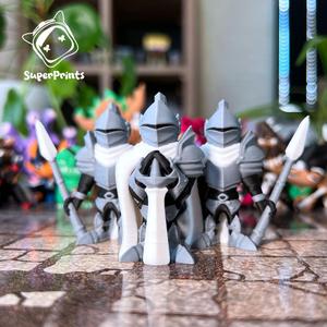 Knights (Guards) - Easy Multicolor FDM RPG Minis (No supports)