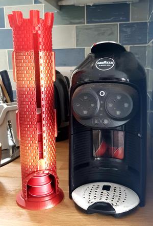 Coffee Pod dispenser, Castle tower design