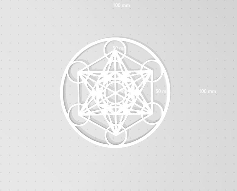Metatron's Cube, Sacred Geometry Stencil, Wall Art