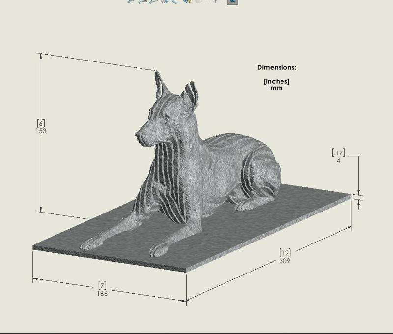 Dog | Sitting Dog | German shepherd | In-peices Art | Delta015