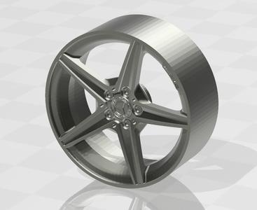 Mercedes W205 amg style wheels for scale model 1/18 1/24 etc.