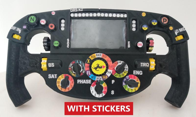 3D Printable Ferrari F1-75 Steering Wheel