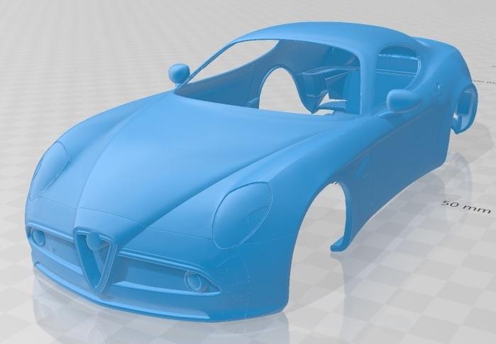 Alfa Romeo 8C Competizione 2007 Printable Body Car