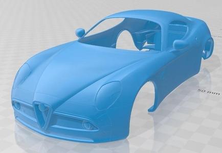 Alfa Romeo 8C Competizione 2007 Printable Body Car