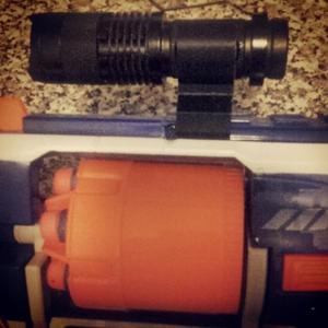 Nerf cree flashlight rail adapter
