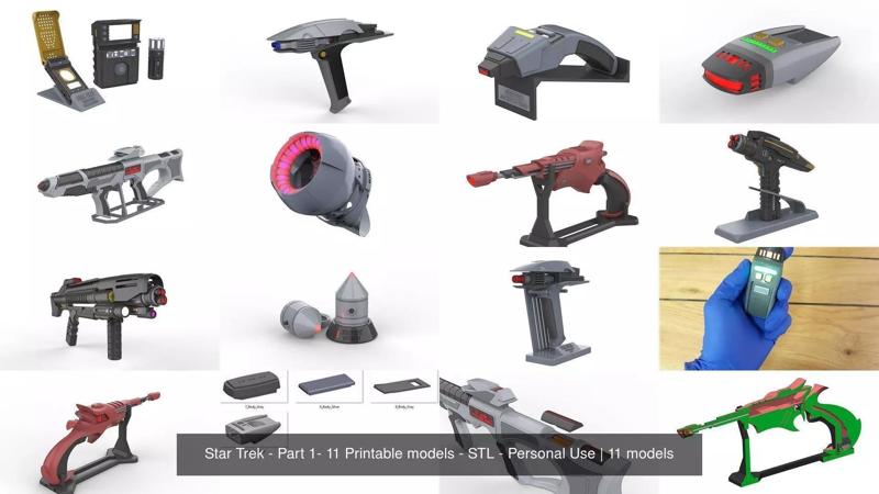 Star Trek - Part 1 - 11 Printable models - STL - Personal Use 3D Model Collection