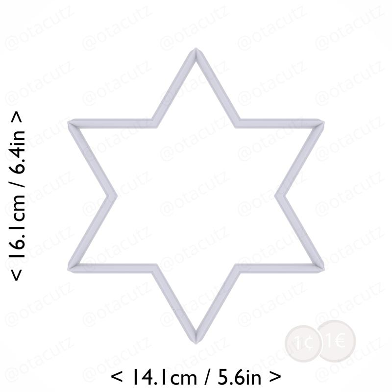 Hexagram Cookie Cutter 6in / 15.2cm