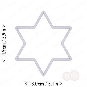 Hexagram Cookie Cutter 5.5in / 14cm