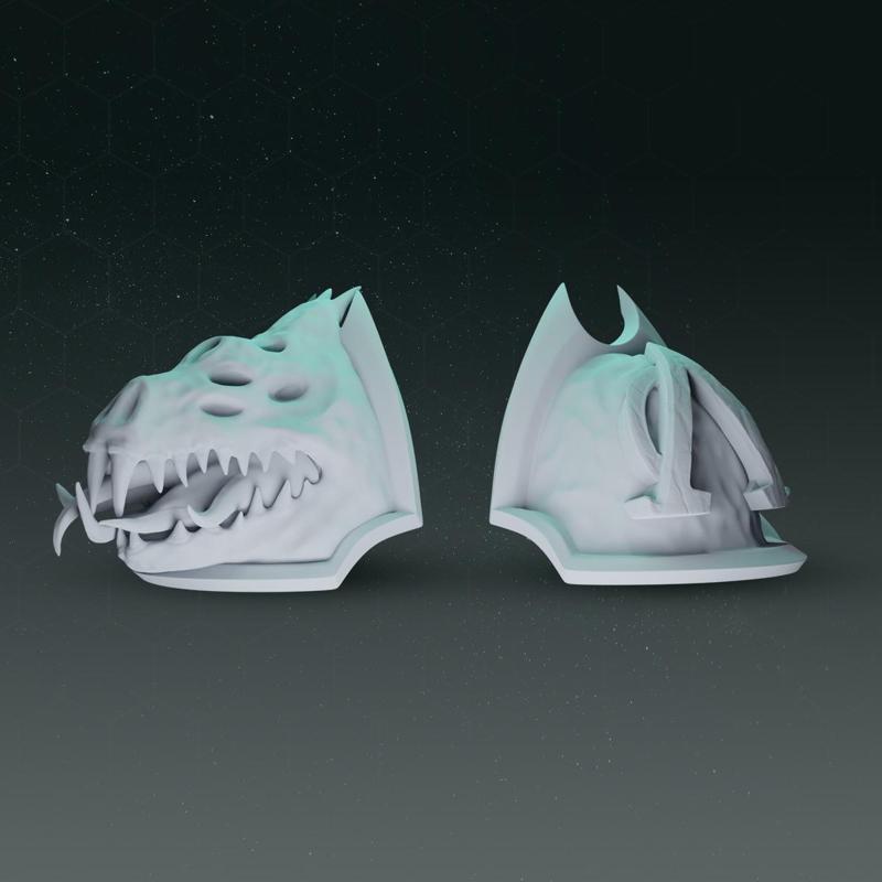 Alpha - shoulders pack hydra - 1 - 3d print