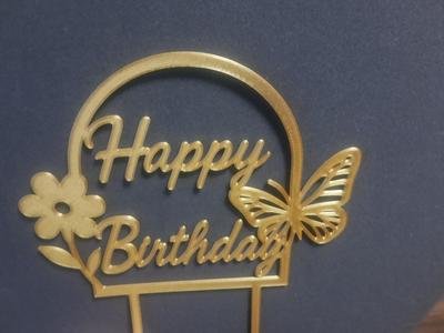 Cake topper Happy Birthday