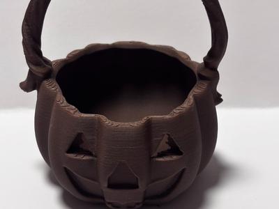 Halloween pumpkin candy basket