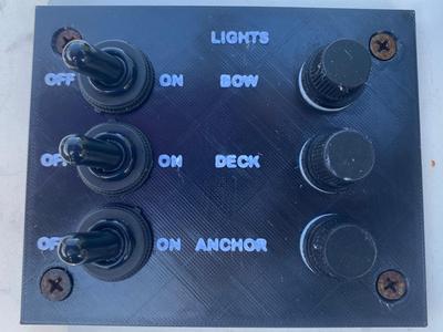 Boat Console Toggle Switch Panel 3 