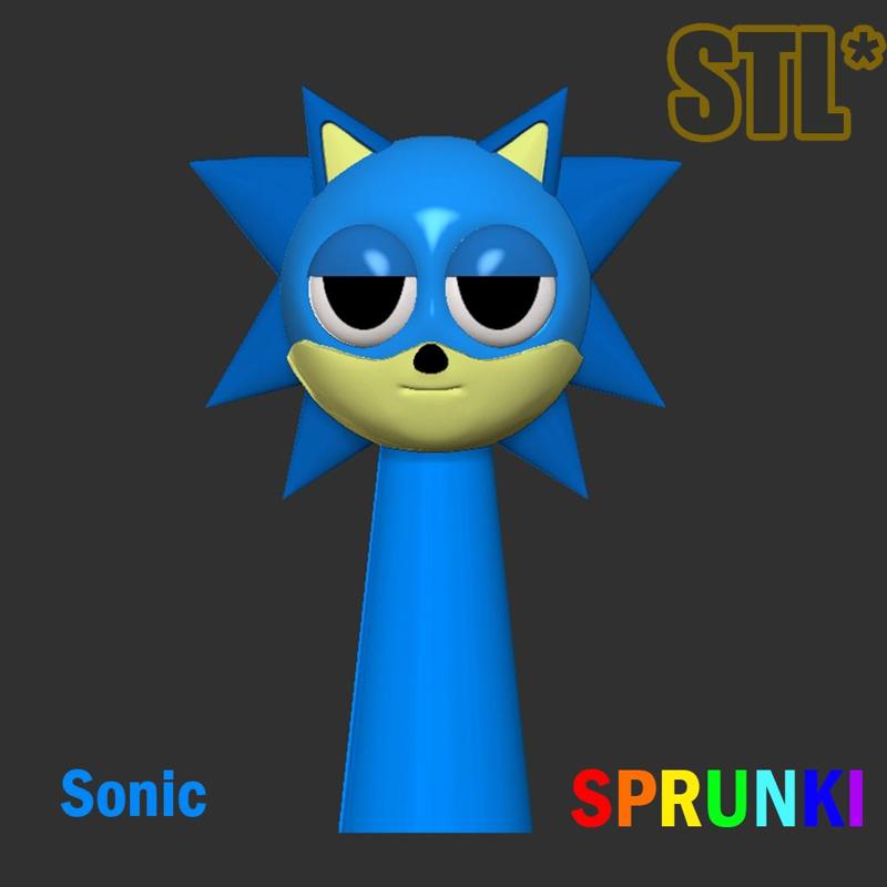 Sprunki 3D Incredibox Sonic Sprunki STL 3D Character Fanart