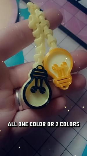 Smiling Critters Lightbulb Pendant Bubbabubbaphant Elephant Flexi  keychain / print in place