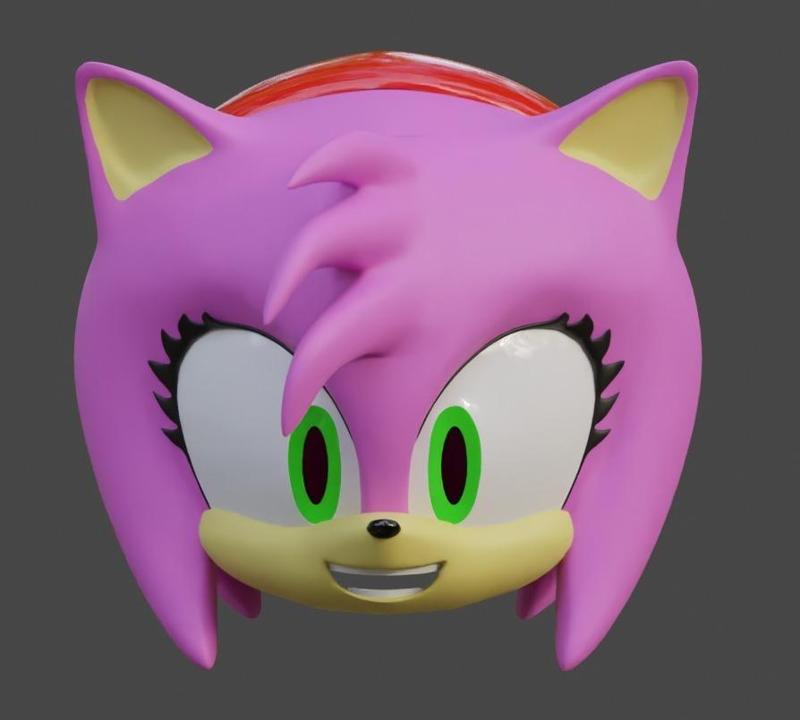 Amy Rose Head For Cosplays