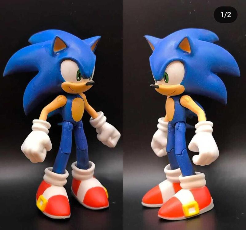 Sonic videogame headsculpts scaled to Jakks figures