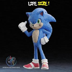 Life Sized Sonic 3D Printer File STL