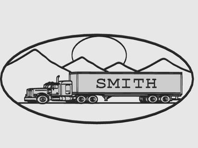 Custom Name Semi Truck wall art