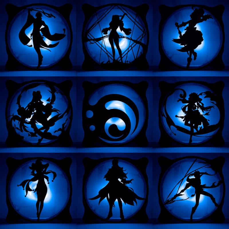 Genshin Impact Characters Hydro PC fan cover  3D Model Collection